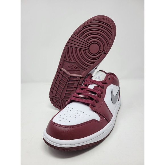 Nike Air Jordan 1 Low 'Bordeaux' Cherrywood White 553558-615 Mens & GS Size 14 - Picture 12 of 13